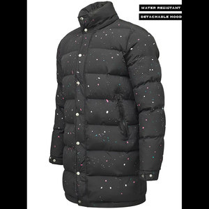 À la mode hommes longue doudoune avec fermeture à glissière complète vêtements d'extérieur d'hiver classique hommes longue doudoune - Product Image 2