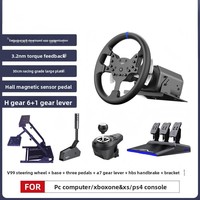 Nuevo Set de Simulador de Carreras PXN-V99, Volante, Freno de Mano, Soporte para PS4, PS3, PC, Xbox, Force Feedback