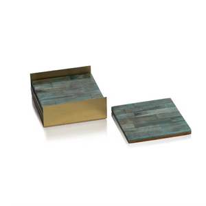 Posavasos de madera para bebidas-Juego de posavasos de madera natural para decoración moderna del hogar, posavasos para mesa de centro - Product Image 3