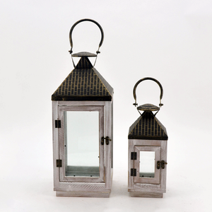 Bougeoirs en bois style vintage, porte-bougie en bois - Product Image 1