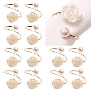 Style classique mariage or ronds de serviette accessoires de Restaurant ronds de serviette en métal acier inoxydable élégant anneaux de serviette de mariage - Product Image 2