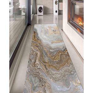 Tapis en laine beige traditionnel patchwork, tapis en velours personnalisé avec envers en latex - Product Image 1