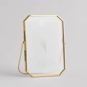 Designer Double Glass <b>Picture</b> <b>Frame</b> Wall Hanging Desk Top Stand Sheet Metal Decorative Wall Hanging Desk - Product Image 3