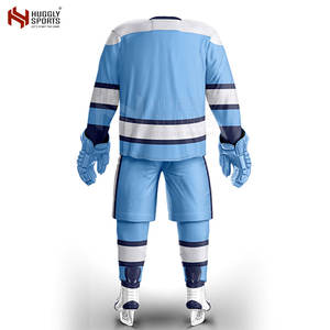 Ropa de hockey sobre hielo de diseño personalizado más vendida, conjunto de uniforme de poliéster 100%, crea tu propio conjunto - Product Image 3