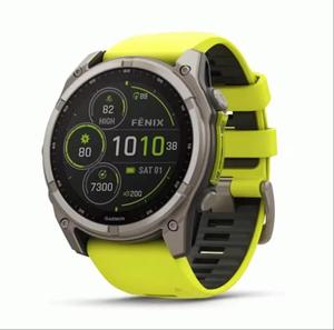 Bán hàng nóng xác thực Fenix-8 năng lượng mặt trời GPS Smartwatch-51 mm sợi màu xanh lá cây dây đeo 2025 - Product Image 1