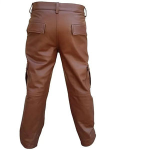 Pantalon Cargo Droit Taille Haute en Spandex pour Homme, Coupe Régulière, Fermeture à Glissière en Non Tissé et Poches Cargo, Lavage Léger - Product Image 3