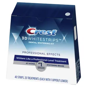 كريست 3D Whitestrips تأثيرات احترافية طقم شرائط تبييض الأسنان ، 20 علاج