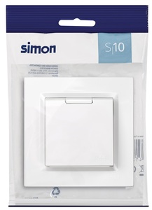 Base Schuko Monoblocco IP44 Bianca S10 (Simon F1091450030) - Product Image 1