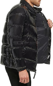 High Street Style Fashion Vintage Custom Men Corduroy Down Jacket Grueso Cálido Peso pesado Cuello con capucha Chaqueta acolchada para hombre - Product Image 4