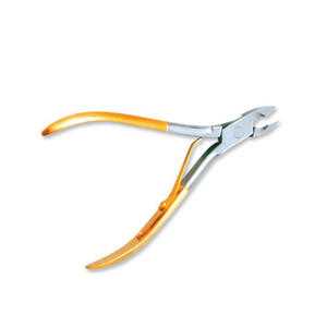 Outils de manucure Surtechs en acier inoxydable avec logo personnalisé de haute qualité Pinces à ongles à cuticules dorées pour le soin des ongles Lame droite - Product Image 2