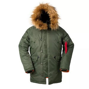 Veste parka classique confortable pour homme avec col montant, personnalisable, nouvelle veste d'hiver de qualité supérieure - Product Image 3