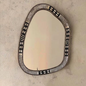 Premium Bone Inlay Wall <b>Mirror</b> <b>Frame</b> with Intricate Hand Carved Design, Artisan Made Decorative Wall <b>Mirror</b> Interior Decoration - Product Image 1