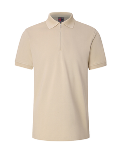 Logo personnalisé pour hommes pour polos avec motif solide Bon prix Vêtements décontractés à fermeture éclair sur le devant Uniformes Fabricant du Vietnam - Product Image 2
