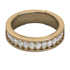 แหวนเพชรทรงกลมแบบฝังหนามเตย ดีไซน์ครึ่งวง สำหรับเธอ - Product Image 1