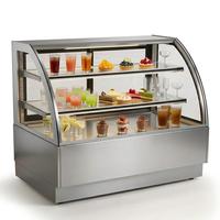 Vitrine réfrigérée de comptoir, réfrigérateur sous comptoir pour boissons, petit réfrigérateur en verre pour pâtisseries et gâteaux, armoire de stockage réfrigérée