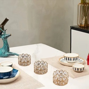 MAXERY-Portavelas de latón para velas, tarro para velas, centro de mesa, contenedor decorativo para velas de latón - Product Image 1