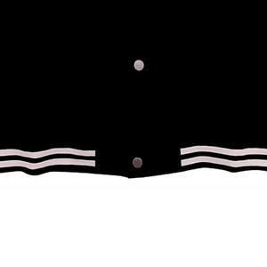 Vente en gros de vestes noires personnalisées teintes unies en laine mélangée pour hommes Jersey de sport surdimensionné Veste universitaire vierge à manches brodées - Product Image 5