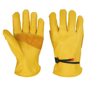Gants de travail en cuir de vachette en gros, gants de conduite en cuir résistant, gants de sécurité pour homme, gants de construction en cuir - Product Image 1