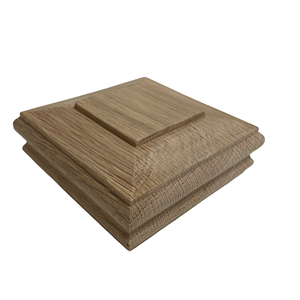 NPC01 Capuchon de poteau en chêne blanc pour poteau de clôture Capuchon de terrasse résistant à la pourriture pour clôtures extérieures, boîtes aux lettres et terrasses - Product Image 2