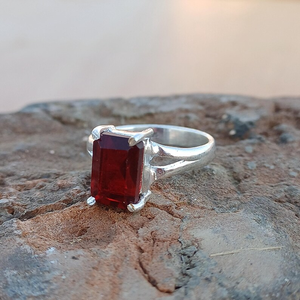 โกเมนเครื่องประดับผู้หญิงแหวนหรูหราเครื่องประดับที่ดีทำด้วยมือจำนวนมาก925เงินสเตอร์ลิง - Product Image 3