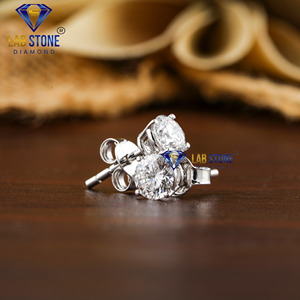 1.68 TDW boucles d'oreilles rondes brillantes Labgrown HPHT/CVD diamant VS1 clarté IGI certifié or 18 carats avec bijoux de clarté VS1 - Product Image 4