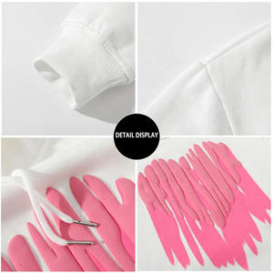 Sudadera con capucha unisex hecha a medida en 3D con estampado de abullonado 100% algodón mezclado de peso pesado y de gran tamaño para hombres para invierno - Product Image 6