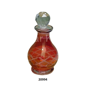 Botella de perfume de cristal transparente de nuevo diseño hecha a mano con tapa, vestidor decorativo de mesa, la mejor botella de perfume de regalo de cumpleaños - Product Image 1