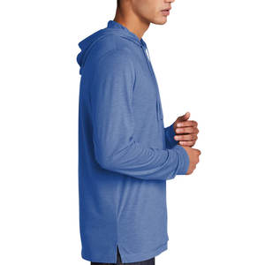 Venta al por mayor Athletic Jersey de algodón Rendimiento Absorbe la humedad Camiseta con capucha de manga larga Sudadera con capucha Verde bosque - Product Image 6