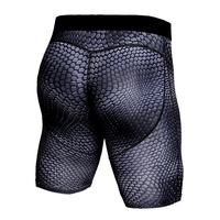 Shorts de compression décontractés pour hommes OEM, tissu extensible à séchage rapide en Spandex/Polyester, couleur personnalisée, motifs imprimés sur mesure