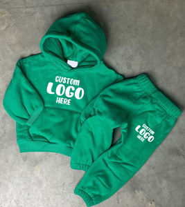 ชุดวอร์ม & สเวตเตอร์สำหรับเด็กชุดเสื้อผ้าวินเทจของเด็กผู้ชายชุดวิ่งจ๊อกกิ้งผ้าคอตตอนเนื้อนุ่ม100% 2024ตามสั่งชุดเด็กผู้ชายชุดมีฮู้ด350 GSM - Product Image 3