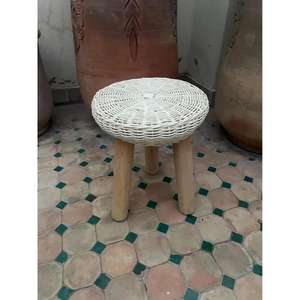 Taburete marroquí hecho a mano, puf otomano, cojín decorativo bohemio, reposapiés tradicional bereber, muebles para la sala de estar. - Product Image 1