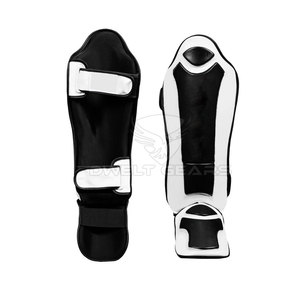 Protège-tibias en cuir de protection réglables professionnels légers pour l'entraînement de boxe avec options personnalisables Faible quantité minimale de commande - Product Image 6