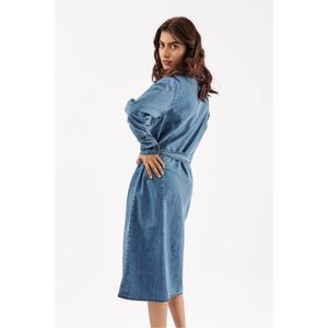 Vestido camisero MIDI de mezclilla para mujer - Product Image 3