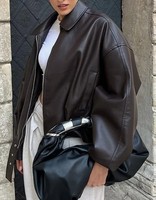 Vente en gros de vestes élégantes et décontractées pour femmes vestes en cuir véritable à la mode personnalisées veste tendance en cuir véritable vente à chaud