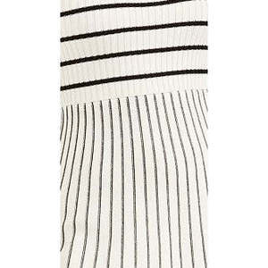 Robe évasée marron à rayures Nash pour femme <span class=keywords><strong>Guess</strong></span>, style décontracté et de soirée, col à volants, taille naturelle courte - Taille S - Product Image 3