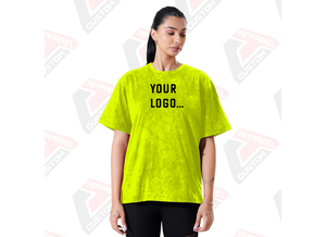 เสื้อยืดผ้ายีนส์ผ้าฟอกสีนวลสำหรับผู้หญิงผ้าปะติดผ้านุ่มใส่สบายทันสมัยเป็นมิตรกับสิ่งแวดล้อมฤดูร้อน - Product Image 3