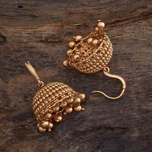 Pendientes de Latón Vintage con Diseño Étnico Religioso, con Forma de Campana, Perlas y Diamantes, para Bodas y Fiestas - Product Image 3