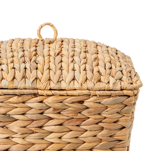 Cesta de Almacenamiento de Jacinto de Agua Más Vendida con Tapa, Cesta Tejida a Mano Natural, Conveniente para el Almacenamiento en la Cocina y el Hogar, de Vietnam - Product Image 5