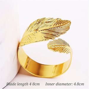 Servilletero de aleación Mertal en forma de hoja dorada para decoración de fiestas, añade un toque elegante a tu mesa de comedor - Product Image 6
