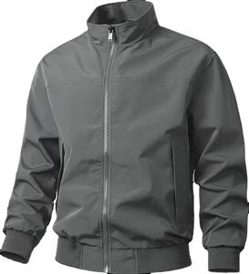 Chaqueta cortavientos delgada de otoño para hombre, diseño de ganchillo a la moda con cierre de cremallera, técnica lavada para ropa de invierno - Product Image 6