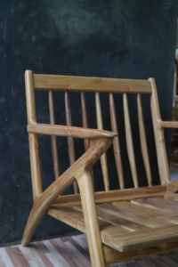 Cadre de chaise longue en bois massif - Product Image 2