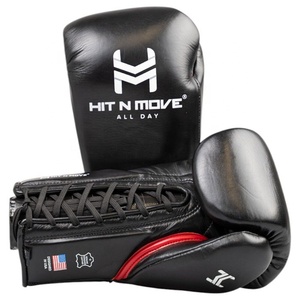Guantes de Boxeo Muay Thai de Cuero de Alta Calidad, Cierre de Gancho y Bucle, Diseño de Logotipo Personalizado para MMA y Kickboxing - Product Image 3