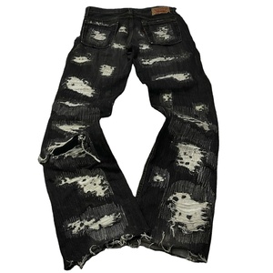 กางเกงยีนส์ขาบานของผู้ชายกางเกงยีนส์ระบายอากาศได้ดีออกแบบได้ตามต้องการดีไซน์ทันสมัย2025 - Product Image 1