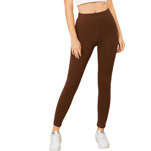 <b>Womens</b> Casual Summer <b>Leggings</b> Organic Cotton Bamboo Knitted Yoga Wear ODM Breathable Eco Friendly Bulk Order - Product Image 3