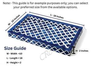 Plateau incrusté d'os et de résine fait à la main Plateau décoratif élégant pour servir les desserts, le café, le thé, les collations, la maison, le bureau - Product Image 6