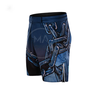 Best Selling High Street Solid MMA <b>Shorts</b> 2023 Lightweight Spandex/Polyester Breathable Quick Dry <b>Elastic</b> <b>Waist</b> Customizable - Product Image 2