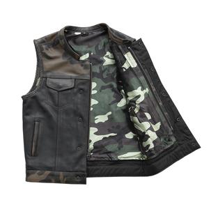 Diseño personalizado a prueba de viento y transpirable motocicleta chaleco invierno vaquero Biker Chaleco de cuero para hombres y mujeres - Product Image 6