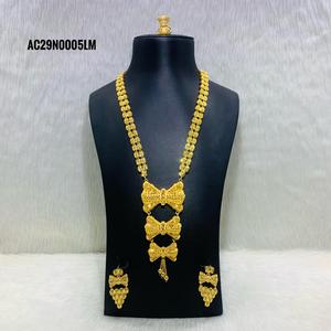 สร้อยคอทองเหลืองชุบทอง24K จี้ตัวเลขรูปดอกไม้สำหรับผู้หญิงแฟชั่นกล่องโซ่สำหรับงานแต่งงานศาสนาคลาสสิก - Product Image 1