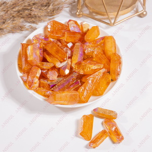 Quartz Aura Orange Premium Haut de Gamme, Mini Pointes, Cristaux Naturels de Guérison pour Décoration et Méditation, Prix de Gros - Product Image 1