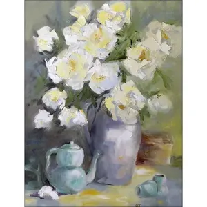 Bette Jaedicke Tuile d'Appoint en Céramique Art Floral BJA006AT avec Design Rose - Product Image 1